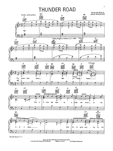 Bruce Springsteen -- Born to Run: PianoVocalChords