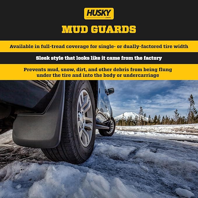 Husky Liners - Rear Mud Guards | 1999 - 2010 Ford F-350/F - 450 w/ Dual Rear Wheels, Rear Set - Black, 2 Pc. | 57451