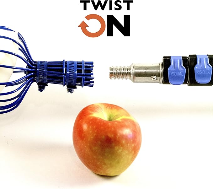 EVERSPROUT Twist-On Fruit Picker Basket, Twists onto Standard US Threaded Pole (34-inch ACME), Fruit Picker Head Basket, Fruit Harvesting Tool, Apple, Mango Picker etc. (Head Only, Pole Not Included)