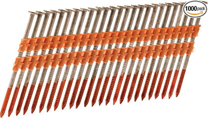 Metabo HPT Framing Nails  3 Inch x 0.120  21 Degree  Full Round Head  Ring Shank  Hot Dipped Galvanized  1,000 Count  20302SHPT