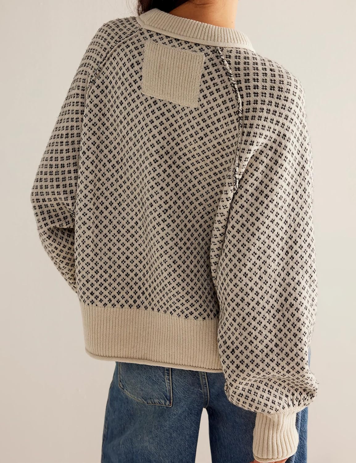 Women's Pullover Sweaters Casual Long Sleeve Crew Neck Oversized Knitwear Chunky Knit Jumper Tops