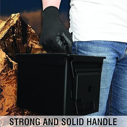 HOMESTEAD 50 Cal Metal Ammo Can - New Steel M2A1 Military Ammo Box, Airtight and Water-Resistant Ammo Box for Storage
