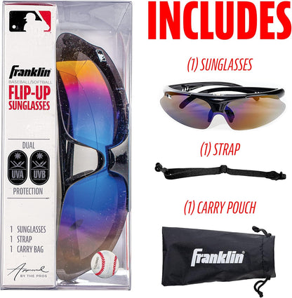These lightweight, durable sunglasses with UV protection are perfect for baseball, softball, and other outdoor sports.