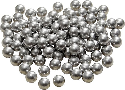 100 Rounds Solid Aluminum 50 Cal. Paintballs for Self Defense, 2.8 Gram Reusable .50 Caliber Powerful Aluminum Balls Fit for t4e TR50HDR 50 (Aluminum, Silver)