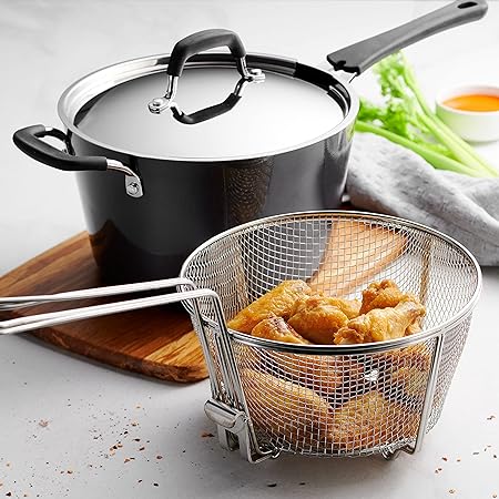 Tramontina Deeper Fryer wHelper Handle Nonstick 5.5 Qt, 80106003DS