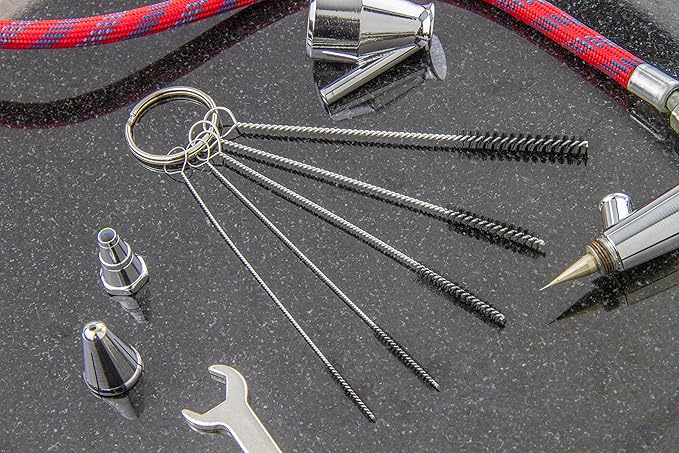 SE Brush Cleaning Sets Nlylon Bristles Varying Sizes for Versatile Tasks Spray and Paint Guns, Barrels, and Other Tools