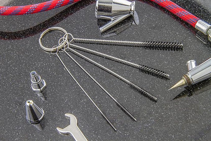SE Brush Cleaning Sets Nlylon Bristles Varying Sizes for Versatile Tasks Spray and Paint Guns, Barrels, and Other Tools