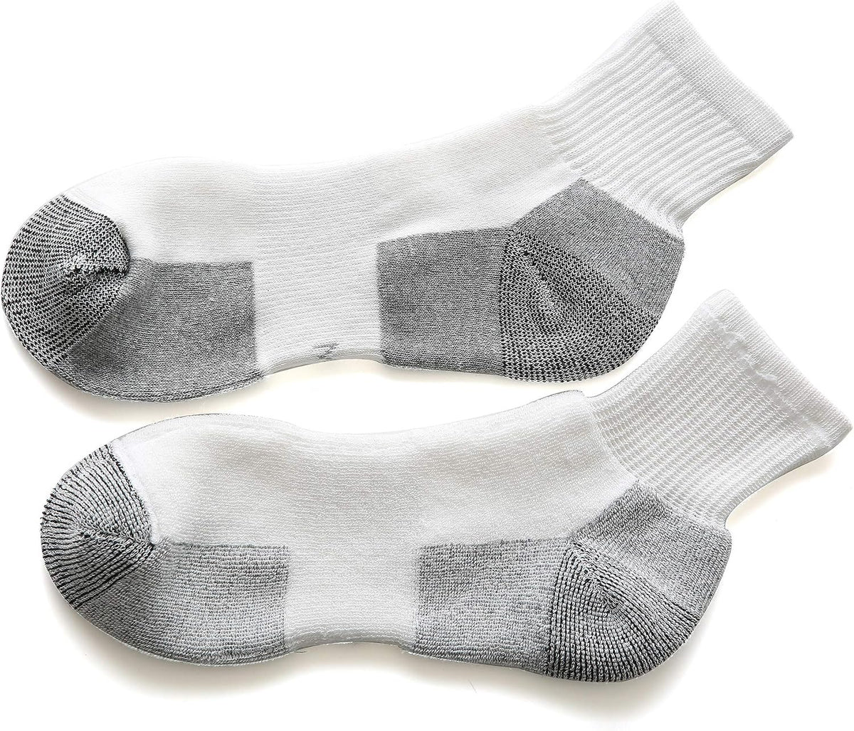 WANDER Men's Athletic Ankle Socks 5 Pairs Thick Cushion Running Socks for Men&Women Cotton Size 9-12