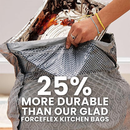 Glad Tall Kitchen Trash Bags 20 Gallon, XL MaxStrength Febreze Fresh Clean Garbage Bags, Drawstring, 80 Count