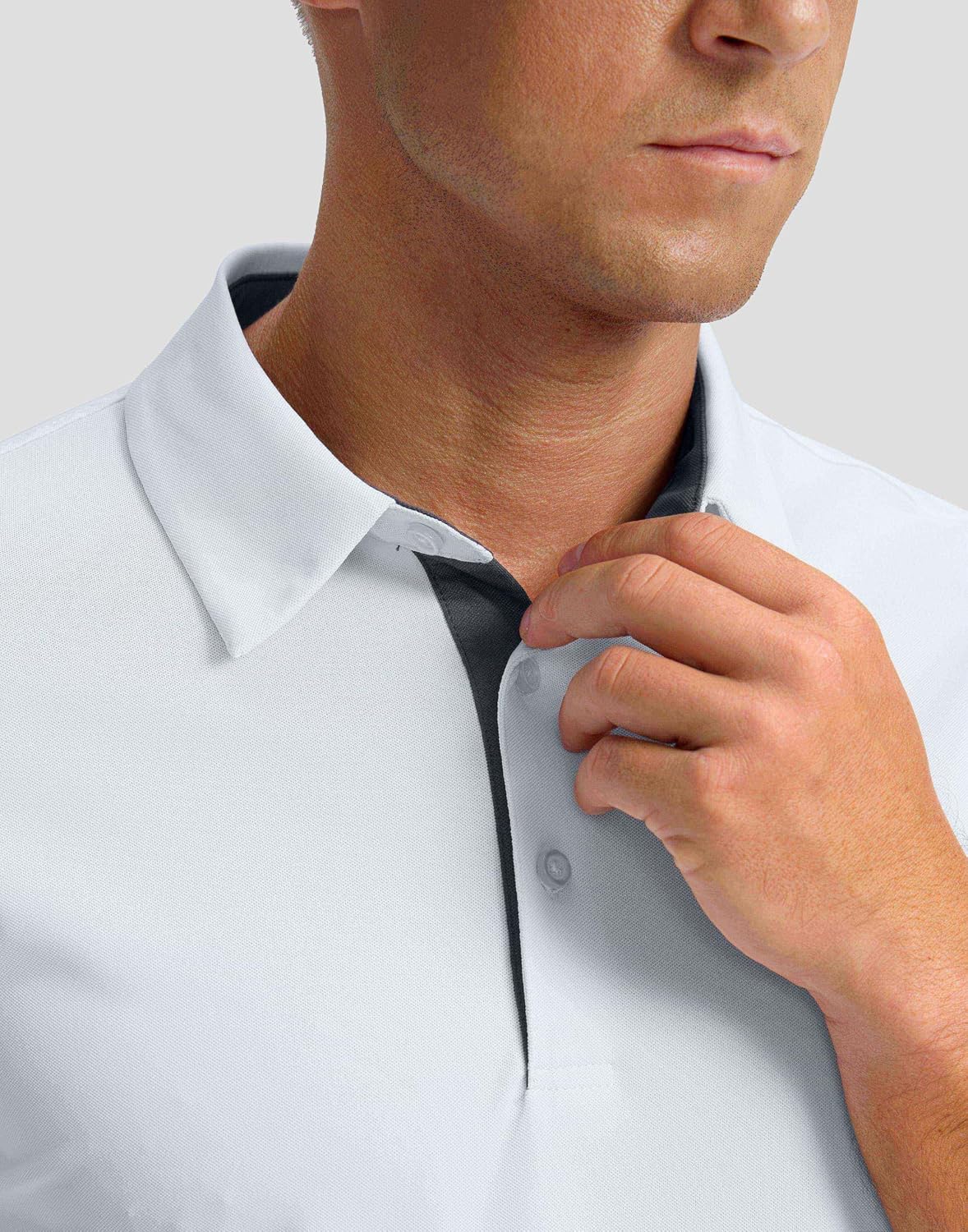 Men's Golf Shirts Dry Fit Moisture Wicking Performance Short Sleeve Collared Polo Shirts for Casual Athletic Business.