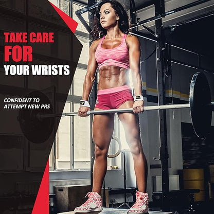 ihuan Wrist Straps for Weight Lifting - Lifting Straps for Weightlifting  Gym Wrist Wraps with Extra Hand Grips Support for Strength Training  Bodybuilding  Deadlifting