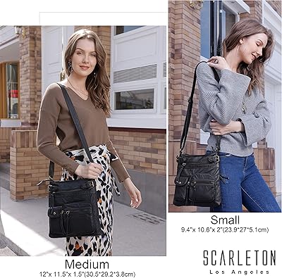 Scarleton Crossbody Bags for Women Purses and Handbags Multi Pocket Shoulder Bag Faux Leather Small, H1833