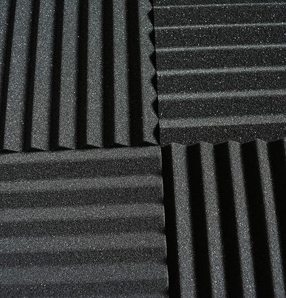 52 black Acoustic Foam Panel Wedge Studio Soundproofing Wall Tiles 12" X 12" X 1"