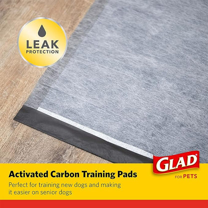 Glad for Pets Black Charcoal Puppy Pads 23" x 23" AllinOne Puppy Potty Training Pads That ABSORB  NEUTRALIZE Urine Instantly New  Improved Quality Puppy Pee Pads, (Pack of 1, 100 Count Total)