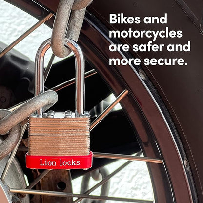6 Keyed Alike Padlocks with 2" Long Shackle, 12 Keys - Padlocks for Outdoor Use, Locks with Keys, Hardened Steel Case, Pick Resistant Brass Pin Cylinder for Hasp Latch, Locker, Gate