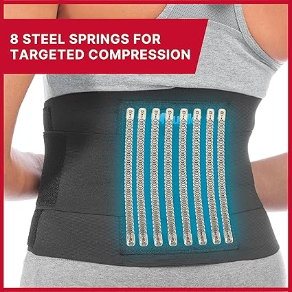 MUELLER Sports Medicine Adjustable Back Brace, Back Pain Relief Support for Men and Women, Ideal for Upper and Lower Back Pain, Sciatica, Scoliosis, Black