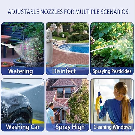 Battery Power Sprayer with Holster Multi-Purpose Foldable Sprayer Easily Attaching to Most Gallon Jugs for Gardening,Lawn and Disinfecting
