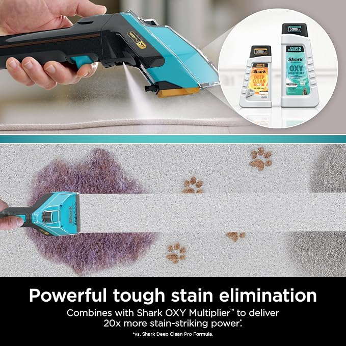 Shark CarpetXpert Deep Clean Pro Formula for Upright & Portable Carpet Cleaners, All Carpets, Upholstery & Area Rugs, Eliminates Tough Pet Messes and Odors, 48 Oz, EXCM48