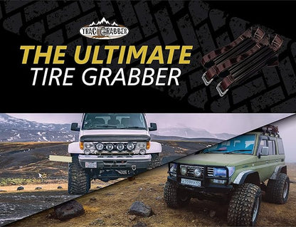 TRACGRABBER Tire Traction Device for Oversized Tires on TrucksSUVs, Set of 2 - Made in the USA, Easy to Install, Get Unstuck Fast from Snow, Mud  Sand - A Snow Traction Mat or Snow Chain Alternative