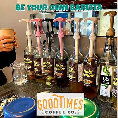 Gold Coffee Syrup Pump for 750ml Bottles (Pack of 1)  Fits Torani, (Monin 1 Liter Plastic Bottle Only), DaVinci, Jordan's Skinny, and Upouria