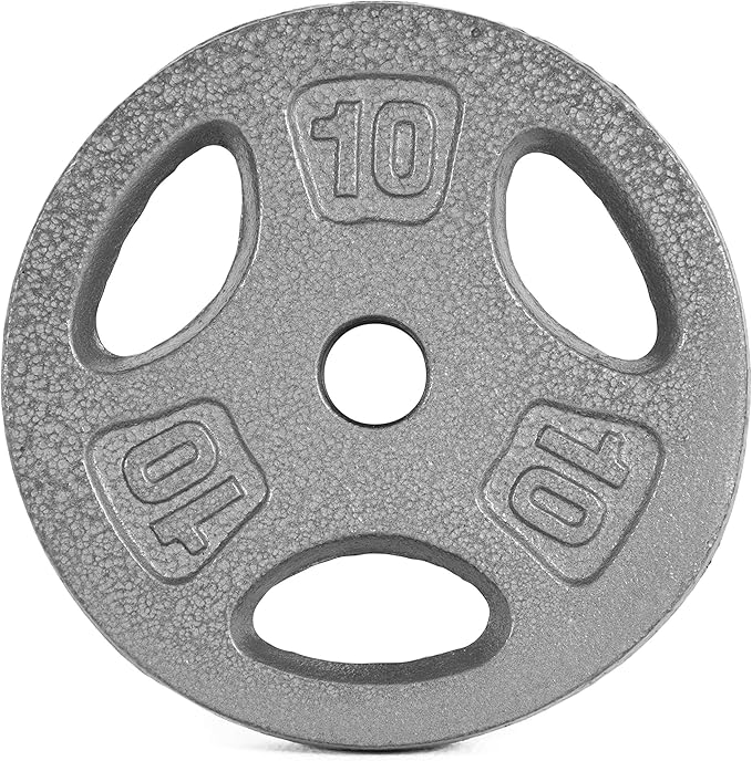 CAP Barbell Cast Iron 1" Gray Standard Grip Plate for Strength Training, Muscle Toning, Weight Loss & Crossfit - Multiple Choices Available
