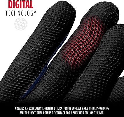Franklin Sports MLB Youth Batting Gloves - Digitek Camo Baseball  Softball - Premium Leather - Many Sizes  Colors - Youth