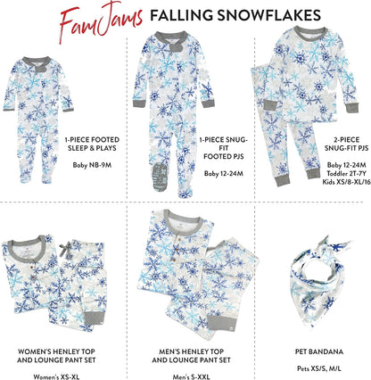 HonestBaby Family Matching Holiday Pajamas 100% Organic Cotton for Men, Women, Kids, Toddlers, Baby Boys, Girls, Unisex, Pets