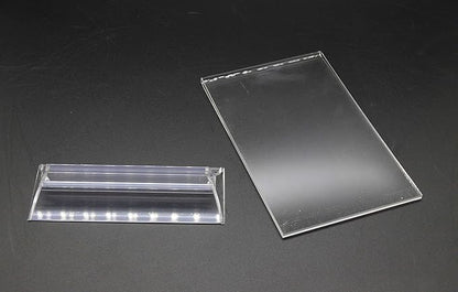 FixtureDisplays 8.5 x 11" Sign Holder for Tabletops,Double-Sided - Clear 19026