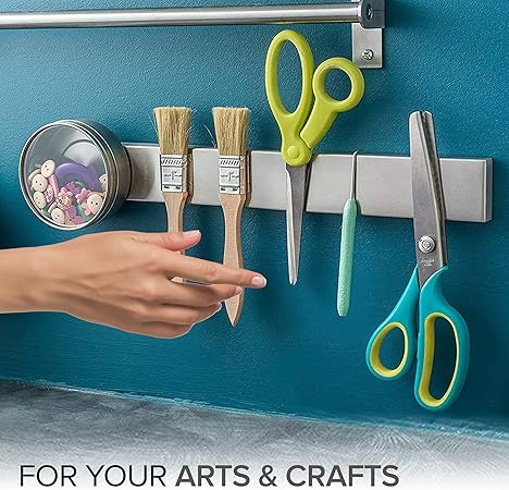 Modern Innovations 16 Inch Stainless Steel Magnetic Knife Bar with Multi-Purpose Functionality as a Knife Holder, Knife Strip, Magnetic Tool Organizer, Art Supply Organizer  Home Organizer