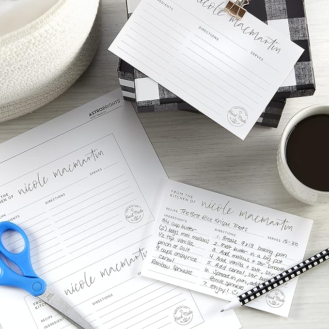 Neenah Printable Multi-Purpose Card Stock, 8-12" x 11", Bright White, Pack Of 100 Sheets