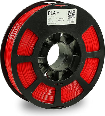 KODAK PLA Plus 3D Printer Filament, 1.75mm - 0.02 mm, 750g (1.7lbs) Spool, Red