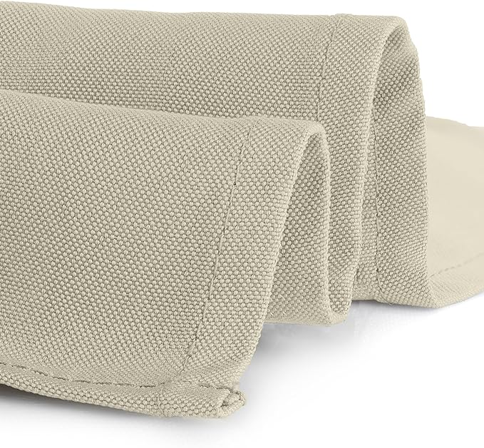 Gee Di Moda Rectangle Tablecloth - 90 x 156 Inch Ivory Table Cloth for 8 Foot Table with Floor-Length Drop - Heavy Duty Washable Fabric - 8 Ft Buffet Table, Holiday Party, Wedding  Baby Shower
