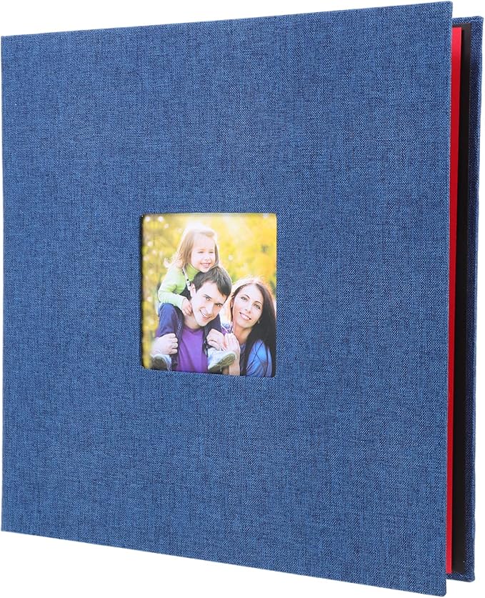 Creative Linen Photo Album DIY Photo Book for Family Travel Memories Self-Adhesive Pages for for Weddings Graduations and Special Moments