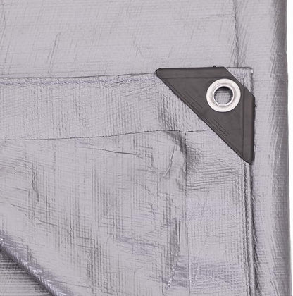 Kotap 8 x 20 Ft. Heavy-Duty Protection/Coverage Tarp, Superior Weave for Greater Longevity, 10-mil Multi-Use, Waterproof, TRS-0820, Silver (1-Pack)
