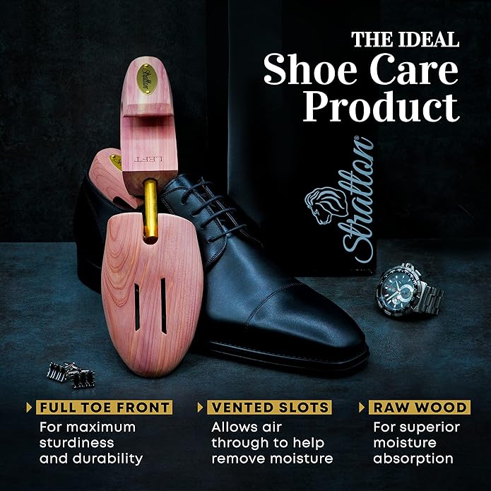 Stratton Cedar Shoe Tree - Shoe Trees for Men  Women, Sneakers, Widener  Shaper  GROWN IN USA