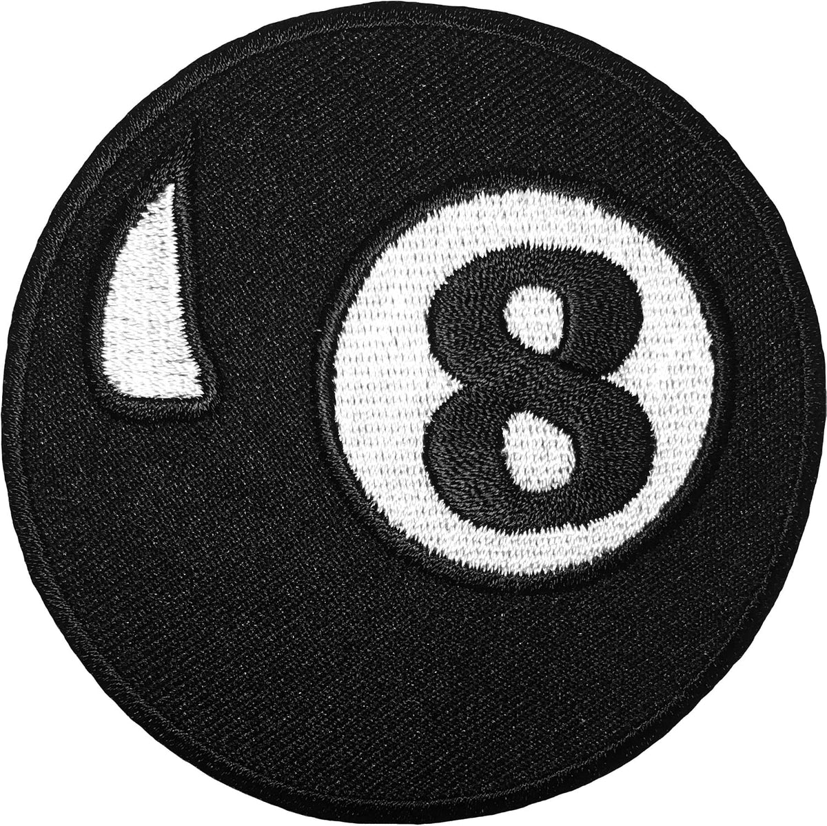 Eight 8 Ball Billiards Pool Sewing Iron on Applique Embroidered Emblem Badge Patch by Ranger Return - Black (IRON-8-BLACK-03