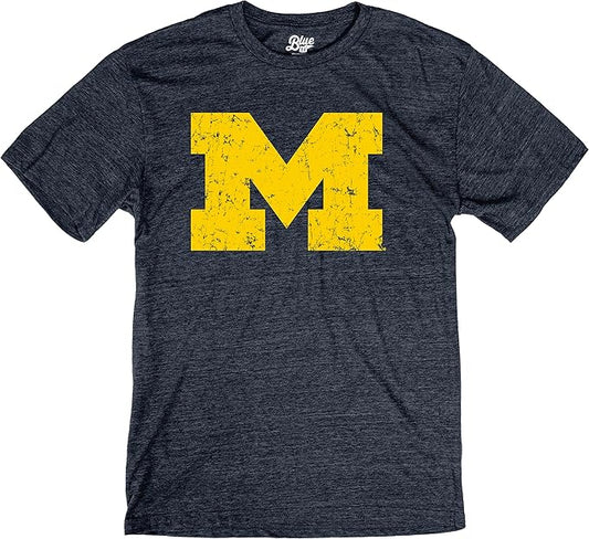 Blue 84 Men's NCAA Officially Licensed Tri-Blend T-Shirt Vintage Icon Team Color