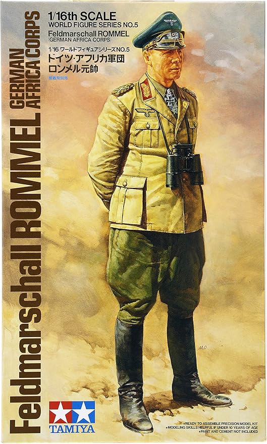 TAMIYA 300036305-1:16 WWII Figure Field Marshal Rommel Africa, Medium