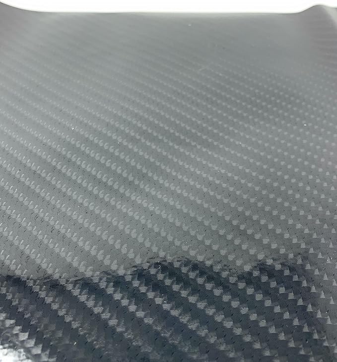 RockRose 7D Super Glossy Black Carbon Fiber Vinyl Wrap - Anti-Wrinkle, Air Release Automotive Wrap - DIY Decals Self Adhesive Car Sticker for InteriorExterior - Size 2FT x 5FT
