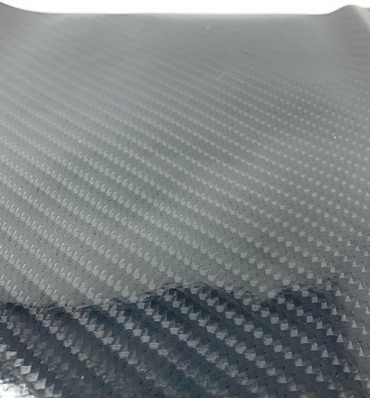 RockRose 7D Super Glossy Black Carbon Fiber Vinyl Wrap - Anti-Wrinkle, Air Release Automotive Wrap - DIY Decals Self Adhesive Car Sticker for InteriorExterior - Size 2FT x 5FT