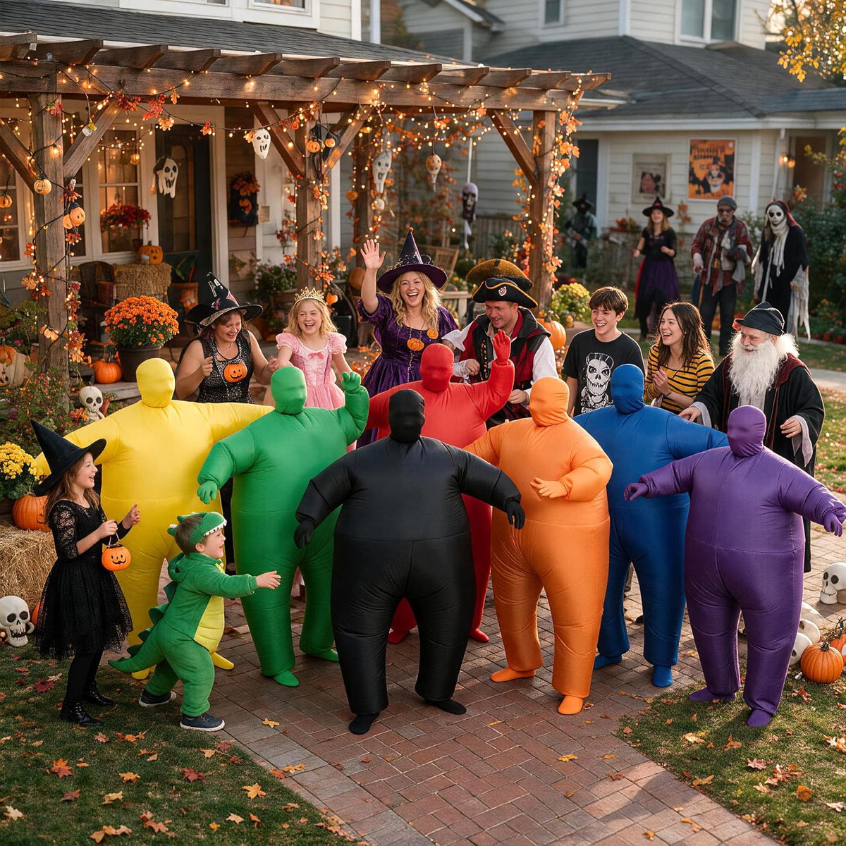 Inflatable Costume Adult, Blow Up Masquerade Jumpsuit,Full Body Party Suit,Halloween Costumes for Men Women