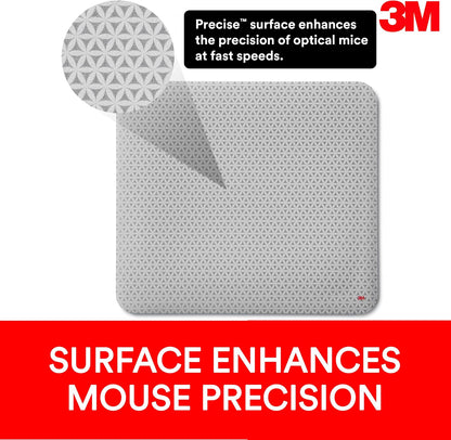 Precise Mouse Pad Enhances the Precision of Optical Mice at Fast Speeds, Easy to Clean, Stays in Place, 9 in x 8 in (MP114-BSD1)