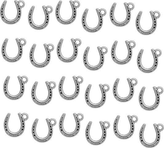 JGFinds Western Lucky Horseshoe Charms for Western Jewelry Making, Bulk 95 Pack - DIY Horseshoe Charms for Necklace, Earring Making or Country Charm Keychain