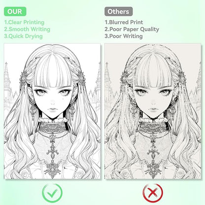 Thermal Printer Paper 8.5''A11'' US Letter 100 Sheets Quick-Dry Single Page Thermal Paper for Portable Thermal Printer