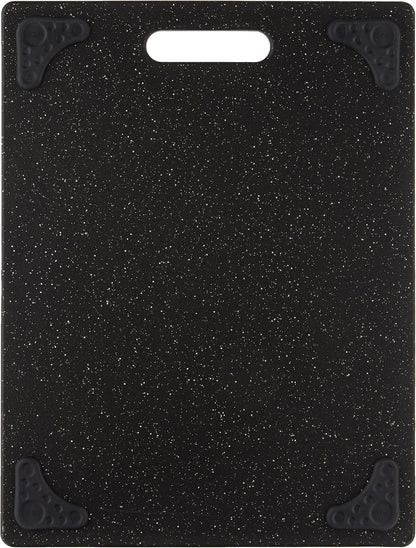 Dexas Grippboard Poly Cutting Board in Midnight Granite, 11 x 14.5 Inch Non-Slip Kitchen Cutting Board with Rubber Feet, Dishwasher Safe BPA-Free Chopping Board Made in USA