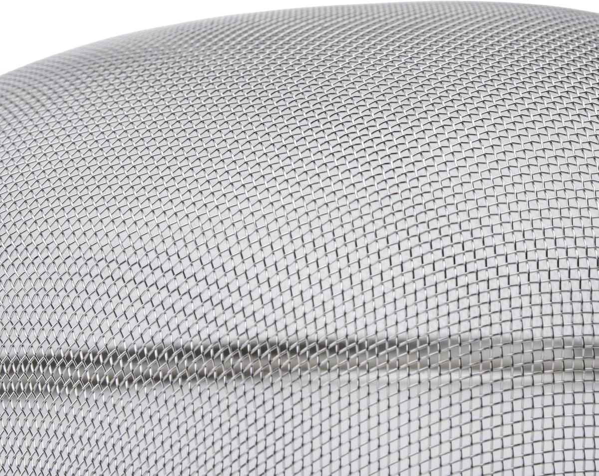 Winco Strainer with Single Fine Mesh, 8-Inch Diameter, Medium, Stainless Steel, Tan,Silver