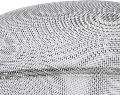 Winco Strainer with Single Fine Mesh, 8-Inch Diameter, Medium, Stainless Steel, Tan,Silver