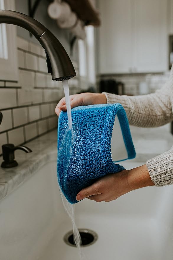 18" Microfiber Wet and Dry Mop Pads 3-Pack - Premium Commercial Grade Washable Pads (18", Blue)