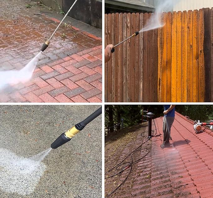 MAACFLOW High Pressure Washer Turbo Nozzle 14" Quick Connect 360 Rotating Spray 4.0 GPM At 4000 PSI Compatible with Ryobi, Greenworks, Craftsman, Troybilt, Simpson (Pack of 1)