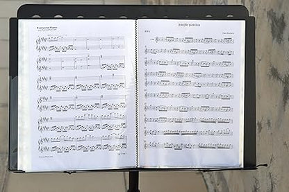 WOGOD Music Sheet File Paper Documents Storage Folder Holder Plastic.A4 Size,40 Pockets (Black)